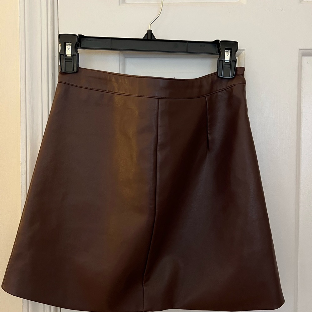 Fashion Nova Burgundy Mini A-Line Skirt